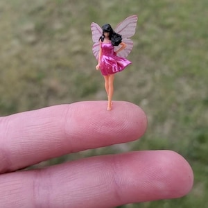 Teeny Tiny 3D Printed Miniature Fairy Terrarium Fairy Garden Miniature Doll Fairies Dollhouse Miniatures Outside Living Micro Fairy Tiny
