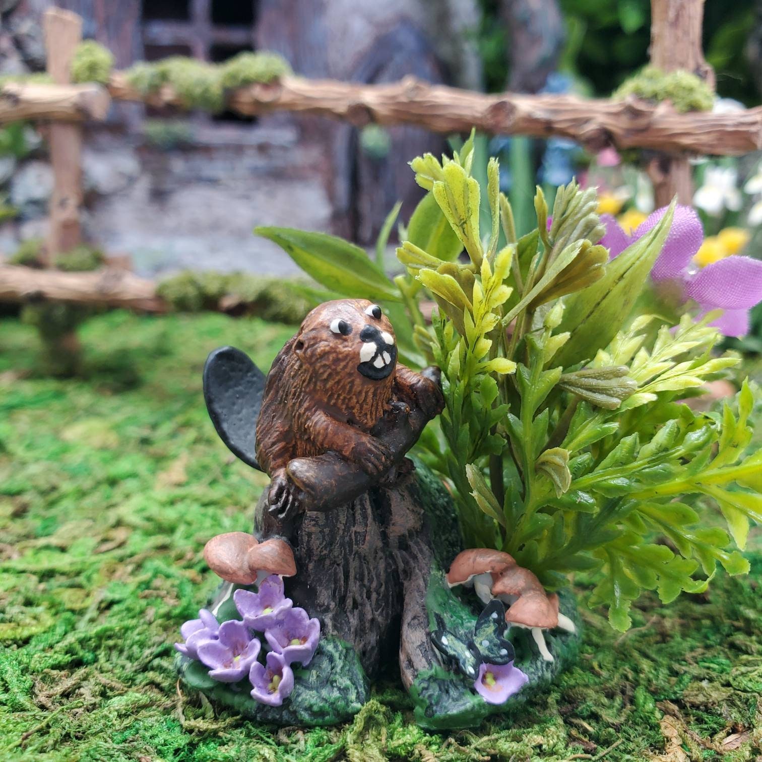 Fairy Garden Animals Hand Made Beaver Fairy Garden Accessories Etsy