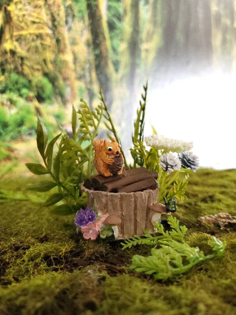 Artificial Fairy Garden Logs in A Bucket Hand Made Fairy Etsy