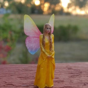 Gloria~Hada de jardín en miniatura hecha a mano, muñeca de hadas de jardín en miniatura, hadas en miniatura, hada pequeña, alas de hada, figura de hada