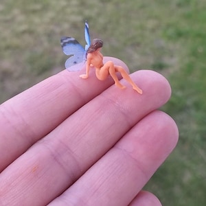 Teeny Tiny 3D Printed Miniature Fairy Terrarium Fairy Garden Miniature Doll Fairies Dollhouse Miniatures Outside Living Micro Fairy Tiny