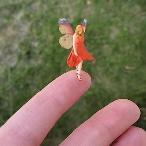 Teeny Tiny 3D Printed Fairy Miniature Fairy Garden Fairy Zen Garden Miniature Doll Fairies Dollhouse Miniatures Outside Living Terrarium