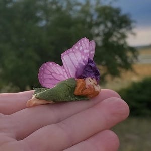 Hand Sculpted Sleeping Fairy Miniature Doll - Resin Fairy Garden Figurine