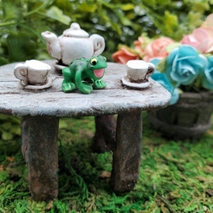 France The Happy Frog~Fairy Garden  Miniature Animals Home and Garden Home Living Miniature Frog Garden Animals Animals Hand Made Fairy Doll