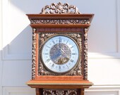 Urgos Pendulum Tailclock German Ornate Wall Clock Wind-Up Time Piece 60 39 s 70 39 s Collectable Keepsake Victorian Gothic Father 39 s Day