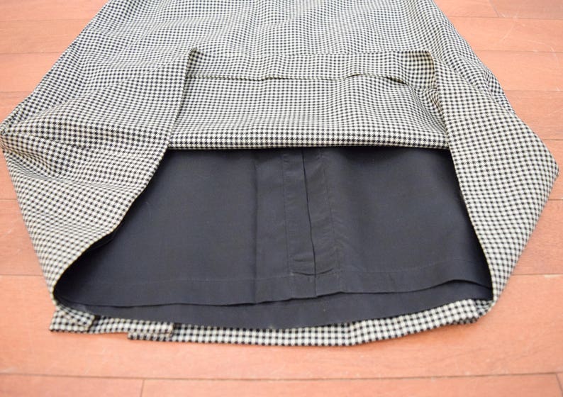 S Samuel Irving Vintage Houndstooth Pleated Skirt 8
