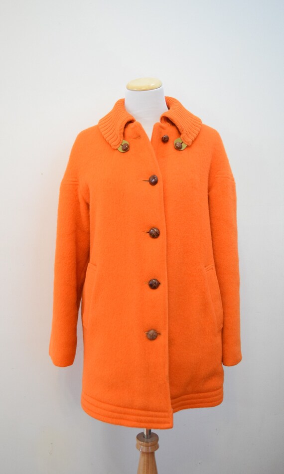 Neon Orange Women's Wool Coat | Hudson Bay Company