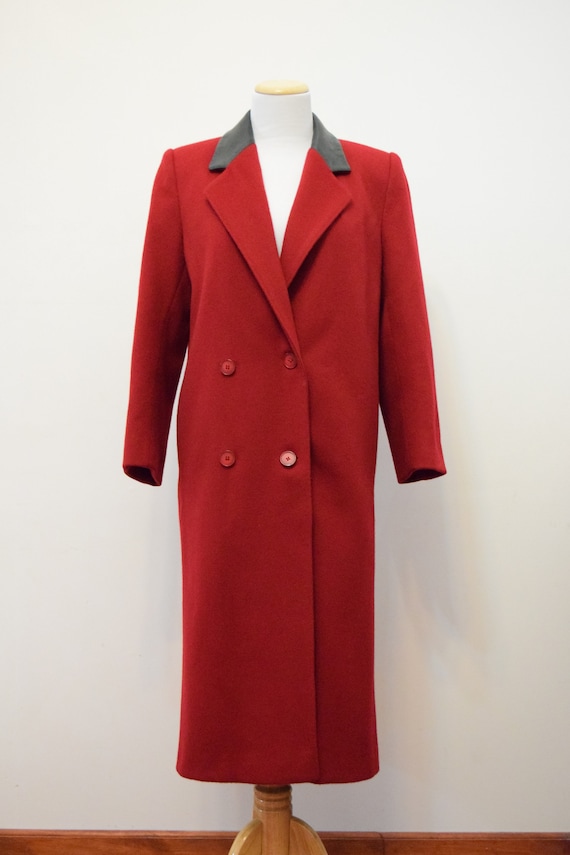 Cardinal Red Wool Pea Coat Lorne Made In Canada Leather Cardinal Red Wool Pea Coat Lorne Made, Red Pea Coats Canada
