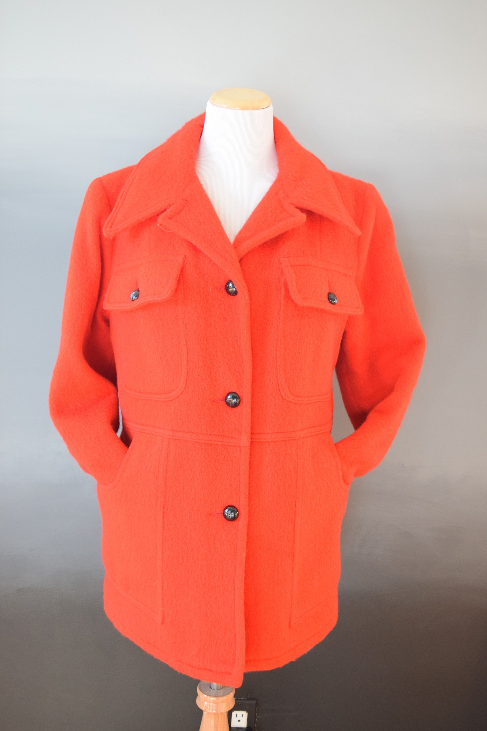 Unisex Hudsons Bay Company Coat HBC Scarlet Red Wool Jacket Etsy Canada