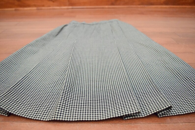 S Samuel Irving Vintage Houndstooth Pleated Skirt 8