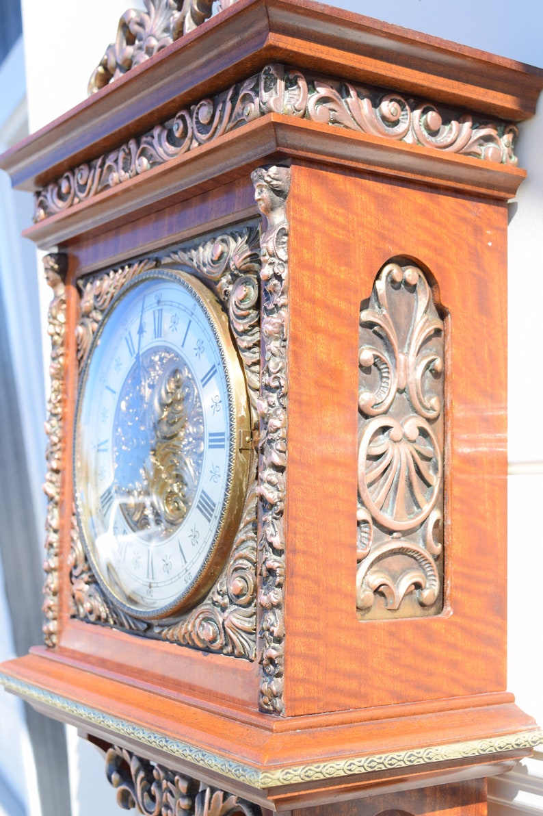 Urgos Pendulum Tailclock German Ornate Wall Clock Windup Etsy Canada