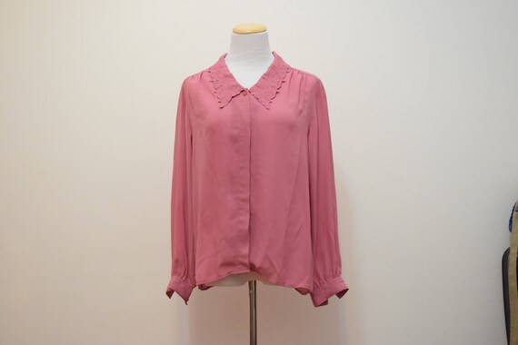 pink formal blouse