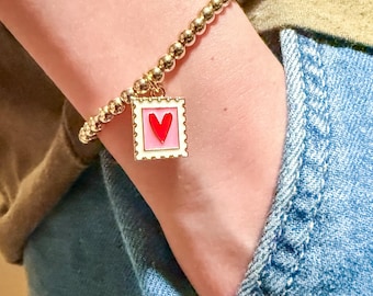 14K Gold Filled Kinder und Erwachsene zierliche Gold Charm Armband - Valentinstag Geschenk für Mädchen