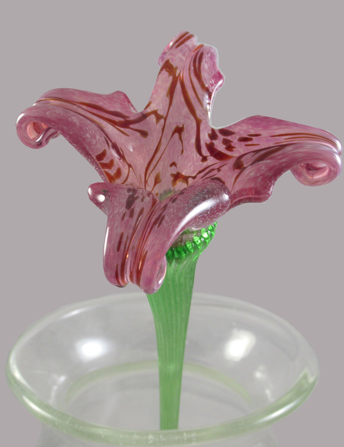 Glass Flower Collection Lilies by Rainbow Art Glass Hand | Etsy