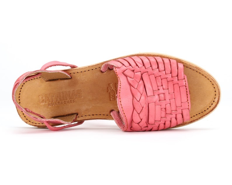 huarache peep toe flat