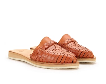 Marisol Huarache Slide Walnut