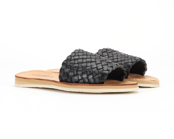 Handwoven Sandal Black - Etsy