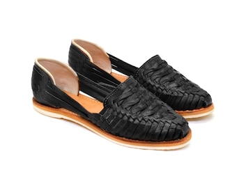 Cross Woven Huarache Black