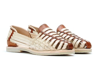 Handgefertigte Sandalen Beige