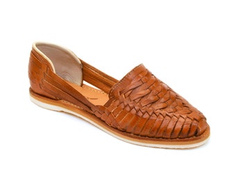 Cross Woven Huarache Sandal Walnut