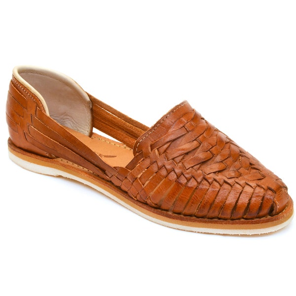 Cross Woven Huarache Sandal Walnut