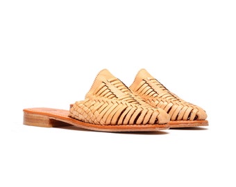 Emma Luxe Nude Huarache Slide