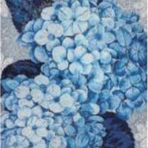 Hydrangea blue or green petals Glass Tile Mosaic - Wall art - wall decor backsplash - Wall Mural - Customize