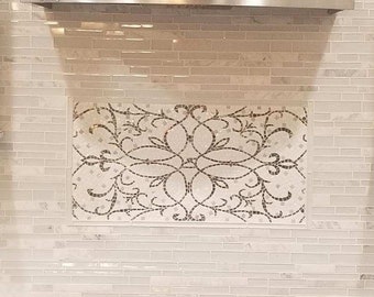 Kitchen Mosaic Mural Spirit Mural- Glass Tile Mosaic - Wall art - wall decor backsplash - Wall Mural - Customize mosaic colors if need it
