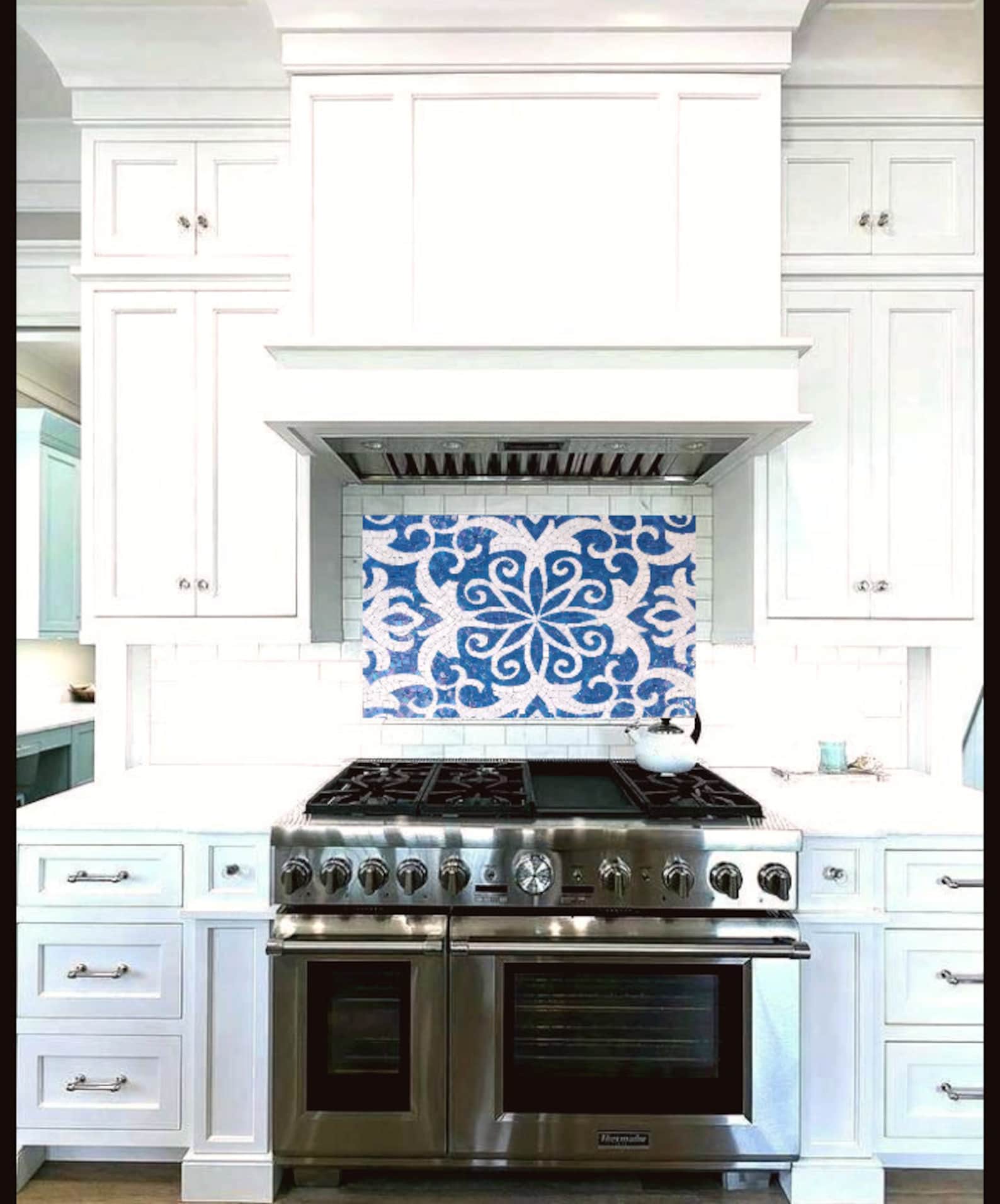 Kitchen Mosaic Mural Glass Tile Mosaic Selden Mural Wall Etsy