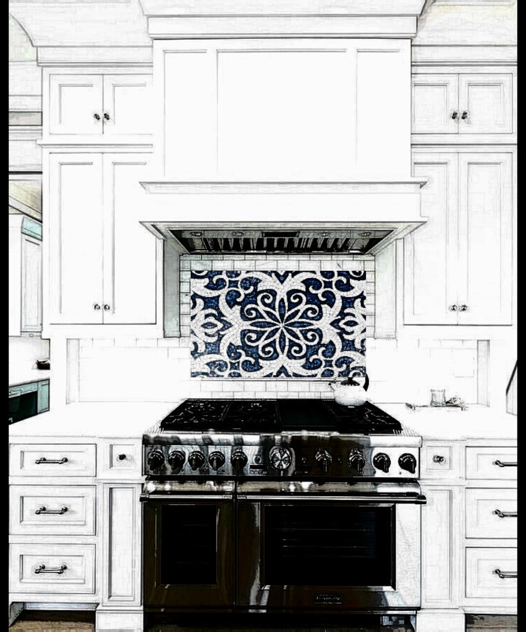 Kitchen Mosaic Mural Glass Tile Mosaic Selden Mural Wall Decor