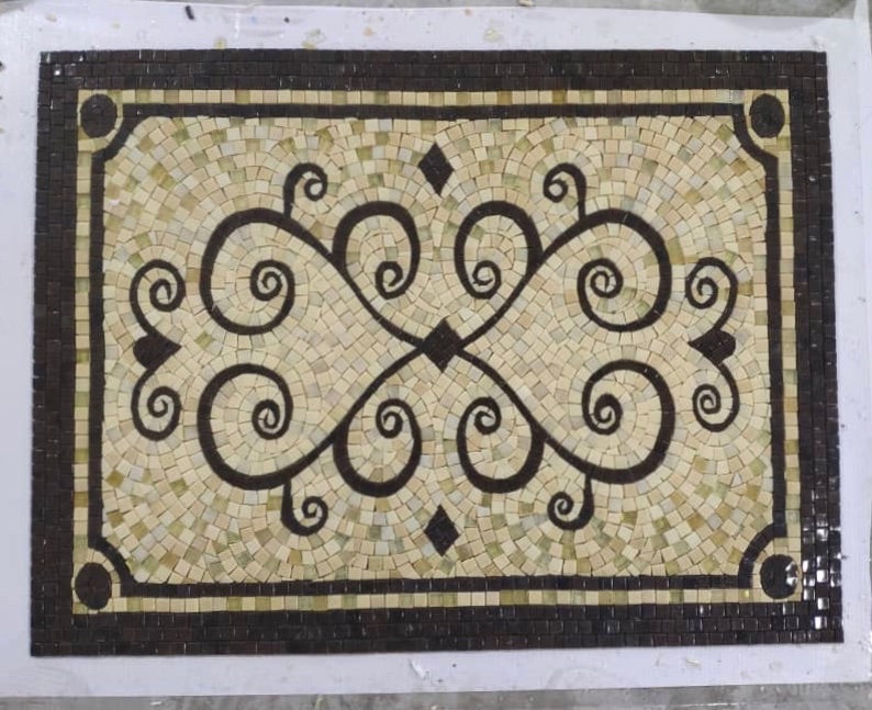 Kitchen Mosaic Adela Mural Glass Tile Mosaic Wall Art Etsy Canada