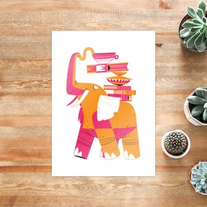 Elephant Illustration - A4 Digital Print