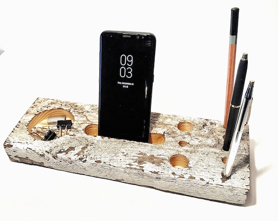 Reclaimed Wood Desk Caddy Etsy