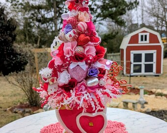 Vintage RELPO Girl Love Letter Heart Valentine Planter 1950 Mid
