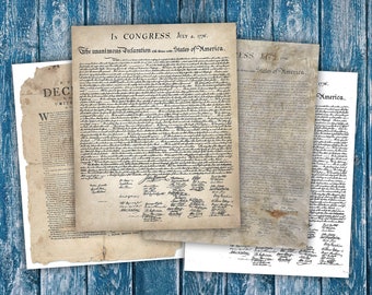 Declaration Of Independence Etsy