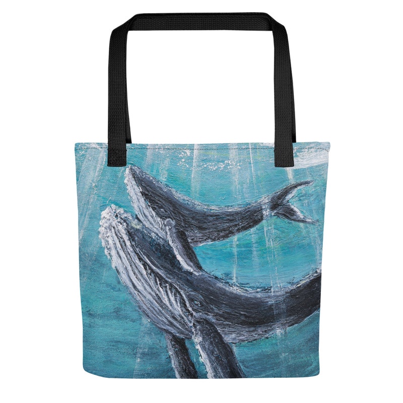 Humpback Whale Print Pattern Premium Backpack