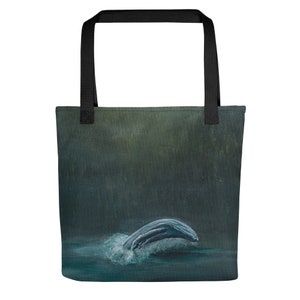 Humpback whale Tote bag eco friendly reusable everyday bag library books tote or grocery bag