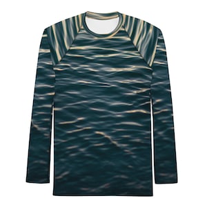 Long sleeve men&#39;s rash guard UPF 50 swim shirt base layer gym wear surfer MMA BJJ beach wear Alaska long sleeve shirt compression shirt