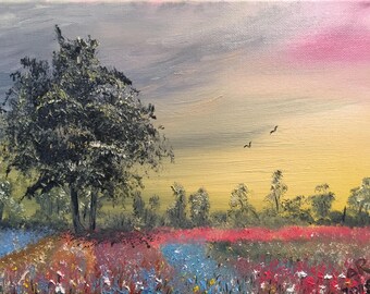 Tree in a Field of Flowers