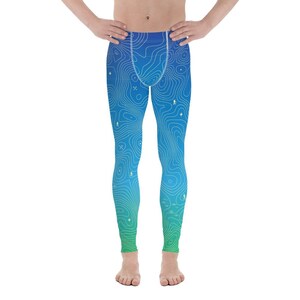 Men&#39;s Leggings Topographic Map Edition