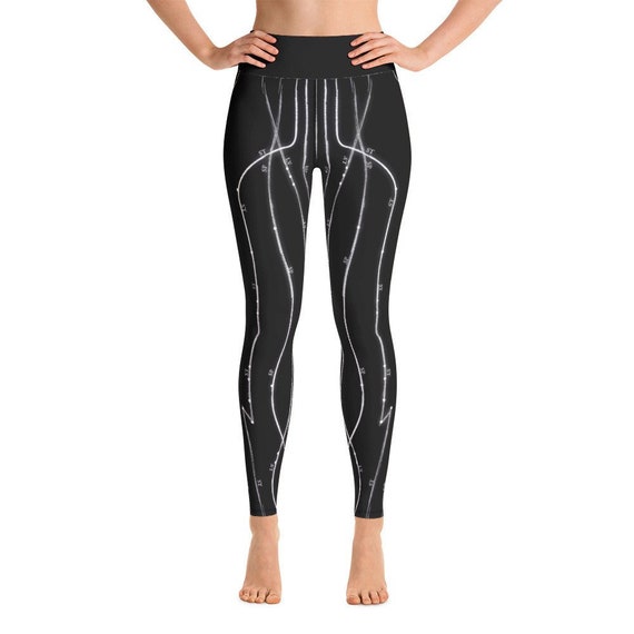 Yoga Leggings Traditional Chinese Medicine Meridians Black Edition