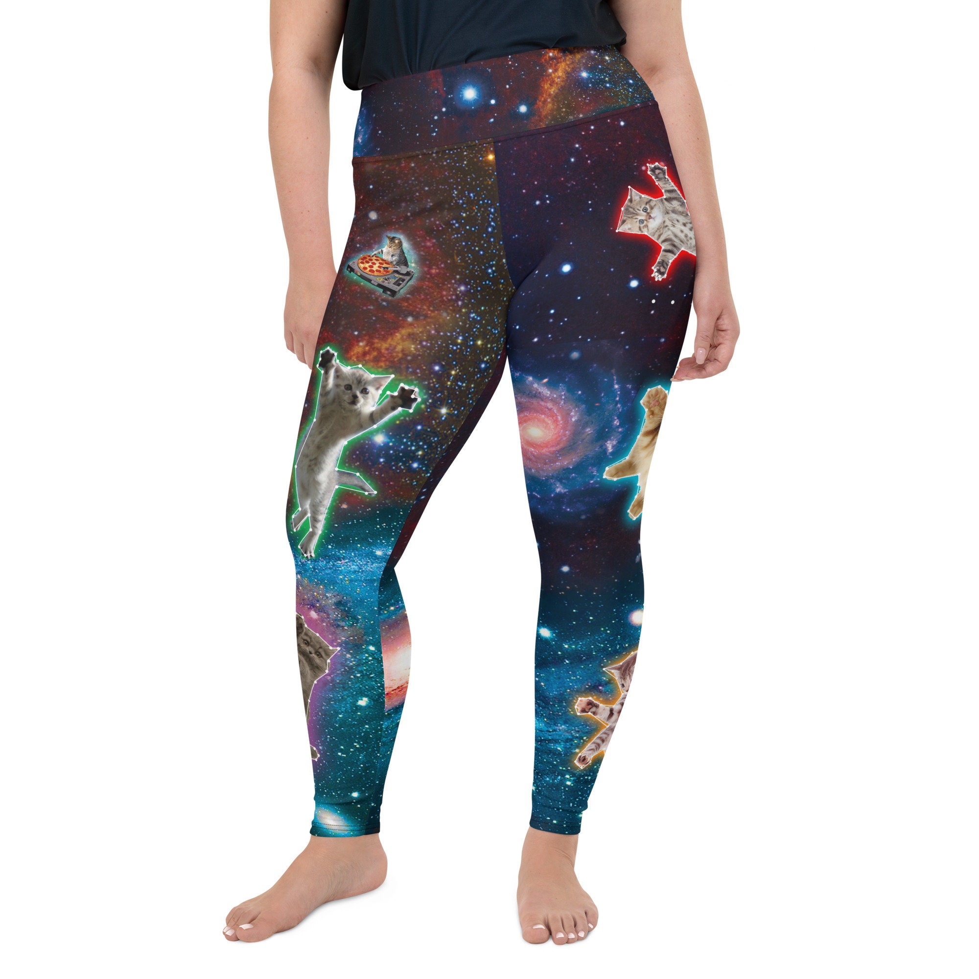 Space Galaxy Cat High Waisted Yoga Pants with Pockets Tummy Control Workout  Pants Soft Leggings for Women L : : Clothing, Shoes & Accessories