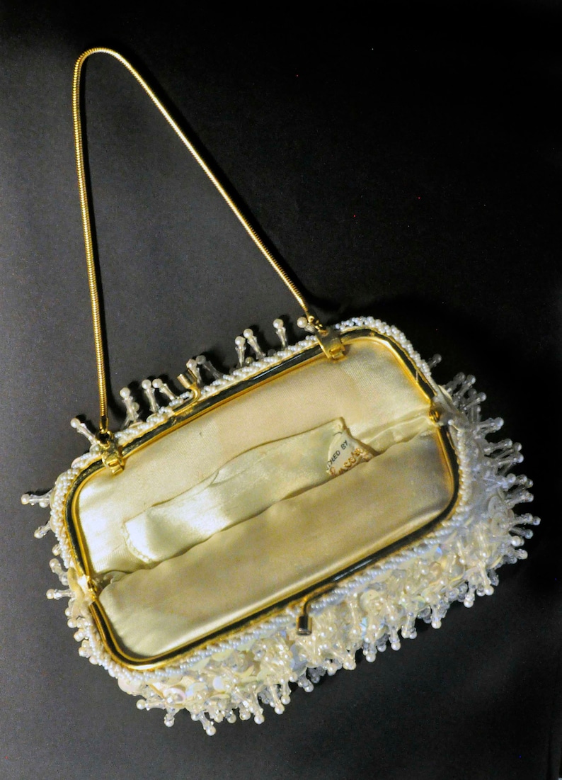 White pearl change purse
