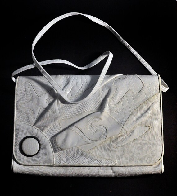 White Snake Leather purse by Sharif