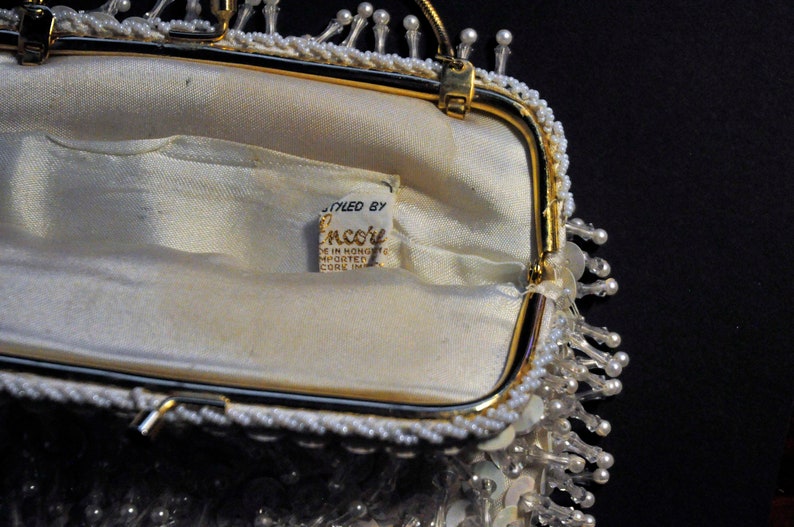 White pearl change purse
