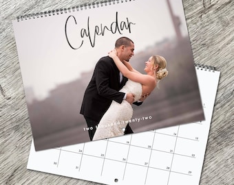 Yearly Calendar, Personalized Calendar, Calendar with Photos, 12 Month Calendar