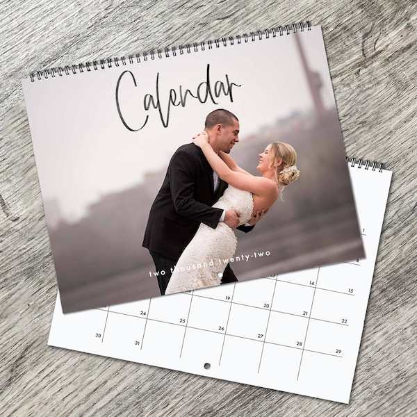 Yearly Wall Calendar, Personalized Calendar, Calendar with Photos, 12 Month Calendar, Wall Planner, Custom Calendar