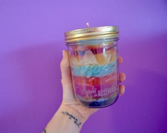 Vintage Wide Mouth Ball Jar Candle