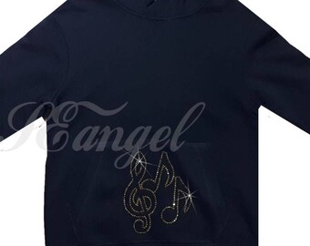 Gold Musical note  hoodie