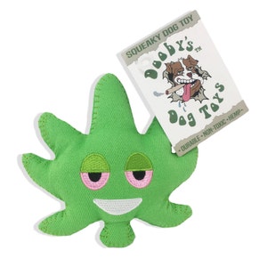 Dooby's Weed Leaf Emoji Hemp Dog Toy image 2